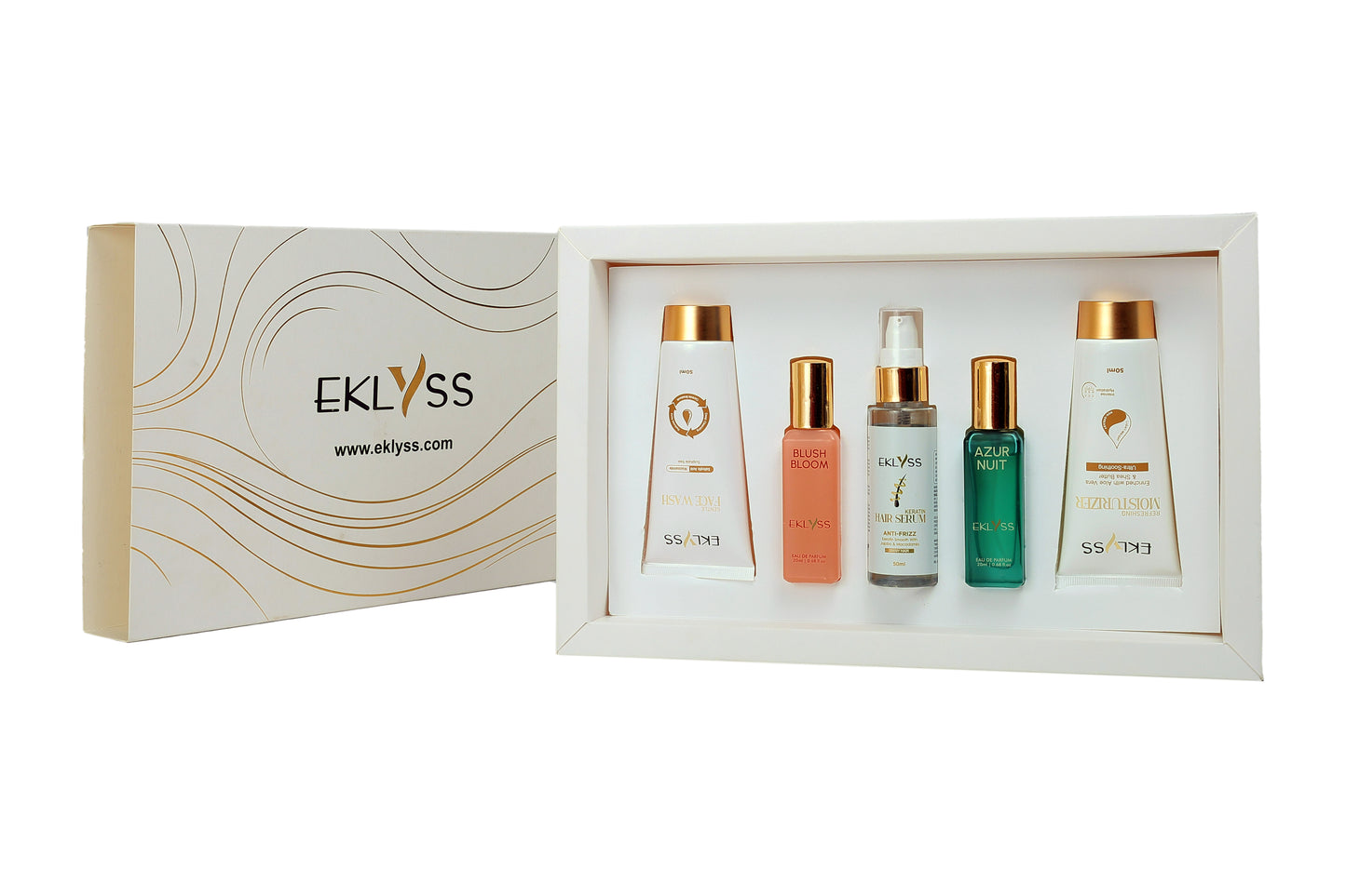 Combo Gift Pack for Him & Her – Skincare + Hair Care + 2 Perfumes