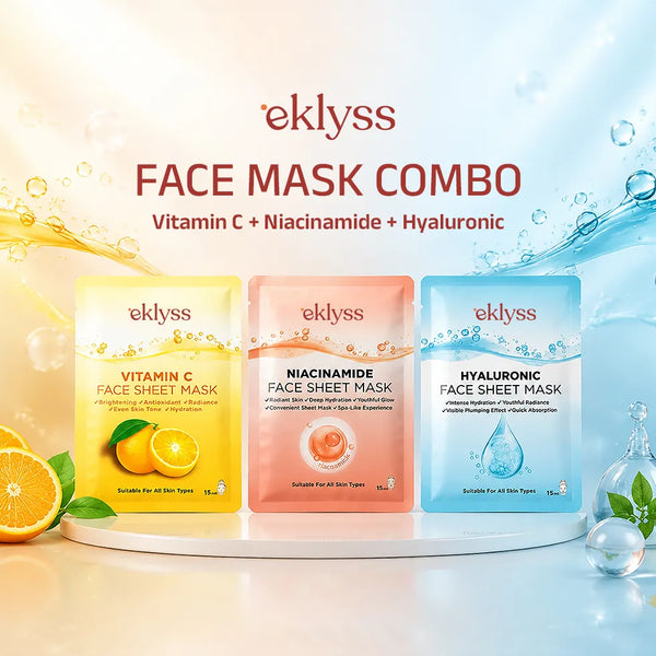 Vitamin C + Niacinamide + Hyaluronic Face Mask Combo